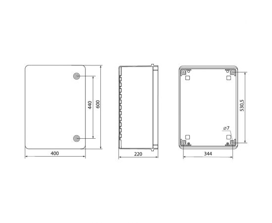 Антивандальный щит TDM ЩПМП-1-1, GRP, IP65, IK10, -50 С до +70 С, навесной, 400х300х170 SQ0925-0204 – изображение 2