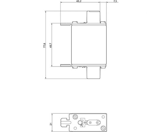 Низковольтная плавкая вставка Siemens GLGG Типоразмер 00, Iном.63A, Uном.500В 3NA3822 – изображение 2