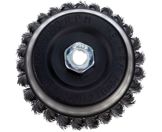 Кордщетка чашеобразная стальная витая для УШМ, 125 мм ROCKFORCE RF-BWC105 – изображение 2