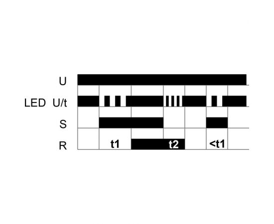 Реле времени TELE задержка включения и выключения E1Z1ER10 24-240V AC/DC VE10 110208A – изображение 2