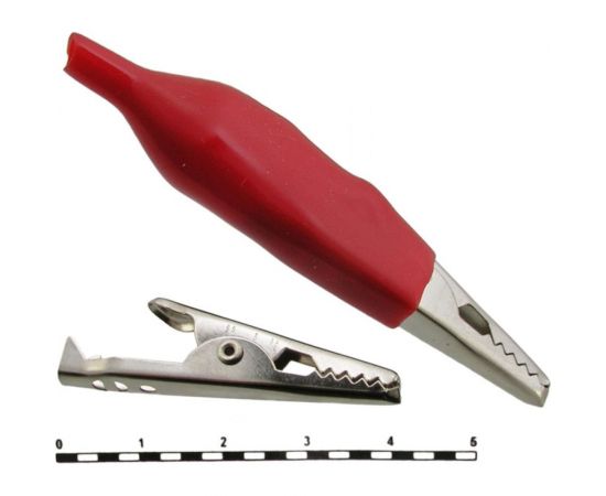 Зажим крокодил TDM ЗКИ 10А 56мм в изоляции красный SQ0541-0005 – изображение 2