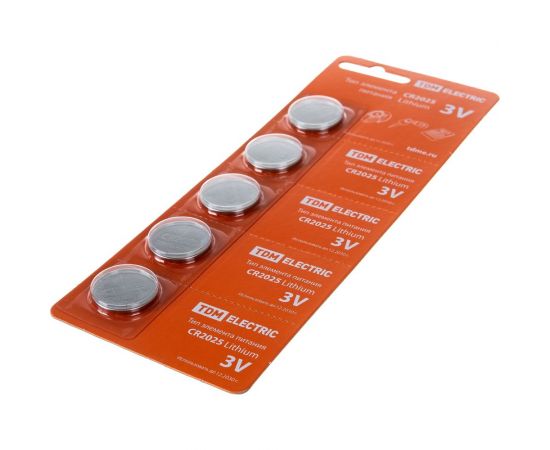 Элемент питания TDM CR2025 Lithium 3V BP-5 SQ1702-0028 – изображение 3