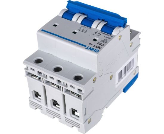 Автоматический выключатель CHINT NB1-63, 3P, 63A, 6кА, характеристика C 179710 – изображение 3