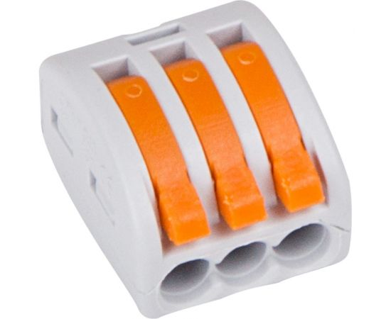 Соединительная 3-х проводная клемма REXANT с рычажком 0,08-4 мм2 серая 5 шт 06-0201-B5 – изображение 3