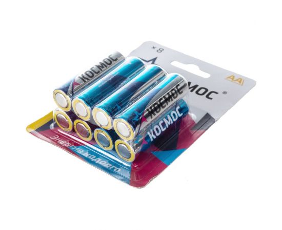 Алкалиновые элементы питания КОСМОС LR6 8 шт. на блистере, KOCLR6BL8 – изображение 3