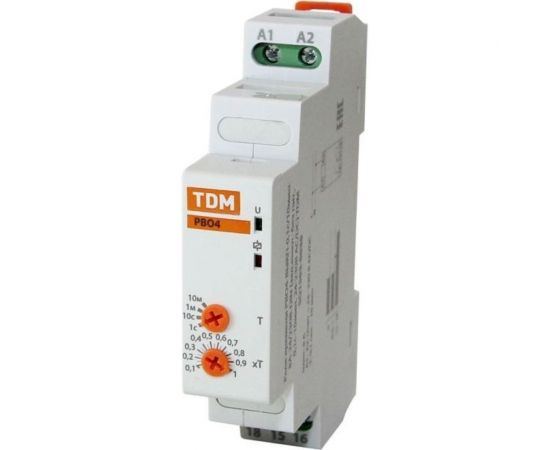 Реле времени TDM РВО4-ВЫКП-0,1с/10мин-8А-24/230В-DIN зад.выкл.-без пит., 0,1с-10мин, 24-230В AC/DC SQ1503-0030 – изображение 3