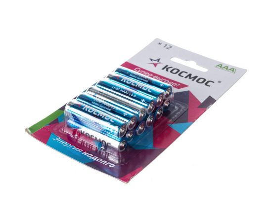 Алкалиновые элементы питания КОСМОС LR03 12 шт. на блистере, KOCLR03BL12 – изображение 4