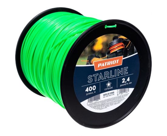 Леска Starline (2.4 мм; 400 м; звезда; зеленая) PATRIOT 240-400-3 805201068 – изображение 4