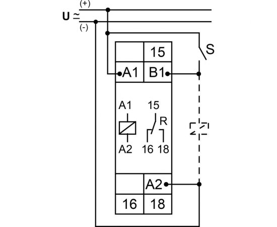 Реле времени TELE задержка включения и выключения E1Z1ER10 24-240V AC/DC VE10 110208A – изображение 4