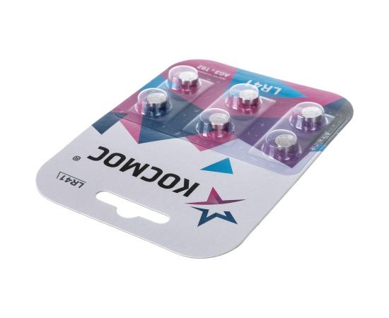 Элемент питания КОСМОС G3 (L736/LR41/192/392) 1.5V Alkaline 6BL, KOCG3(LR41)BL6 – изображение 5