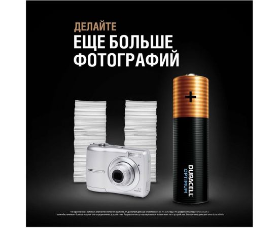 Батарейки Duracell Optimum щелочные, размера АА, 12 шт., Б0056028 – изображение 5