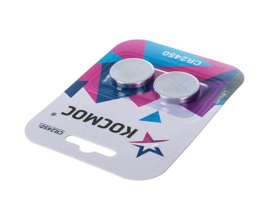 Элемент питания КОСМОС CR2450 3V Lithium 2BL, KOCR2450BL2 – изображение 5