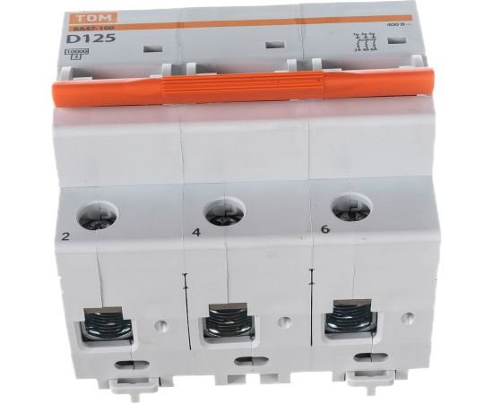 Автоматический выключатель TDM ВА47-100 3Р 125А 10кА характеристика D SQ0207-0095 – изображение 5