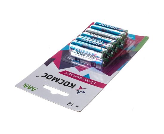 Алкалиновые элементы питания КОСМОС LR03 12 шт. на блистере, KOCLR03BL12 – изображение 5