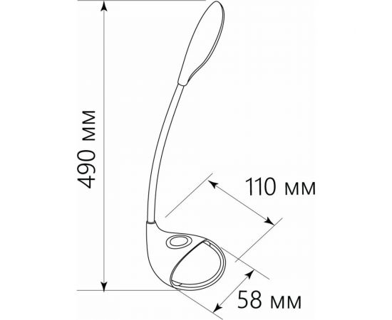 Настольный светодиодный диммируемый светильник FERON DE1730, черный, 7W, 300Lm, 6000-6500K, 41554 – изображение 5