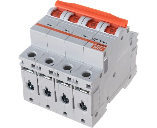 Автоматический выключатель TDM ВА47-60, 4Р, 25А, 6кА, характеристика С SQ0223-0127 – изображение 6