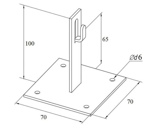 Комплект, набор из 10 держателей для молниезащиты TORR кровельный с основанием, высота - 100мм. 6182332 – изображение 6