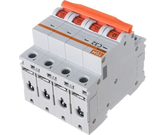 Автоматический выключатель TDM ВА47-60, 4Р, 32А, 6кА, характеристика С SQ0223-0128 – изображение 6