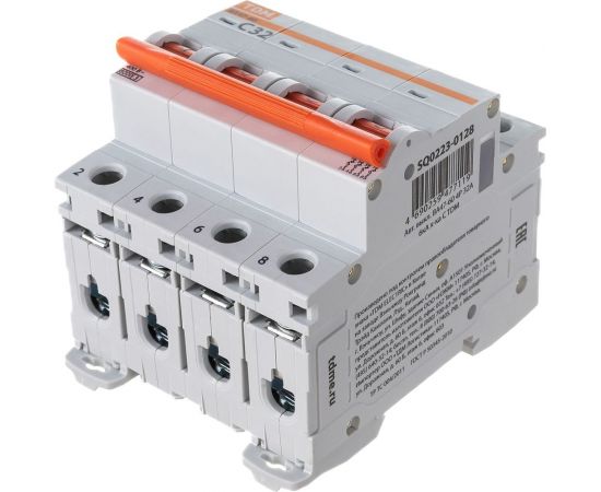 Автоматический выключатель TDM ВА47-60, 4Р, 32А, 6кА, характеристика С SQ0223-0128 – изображение 7