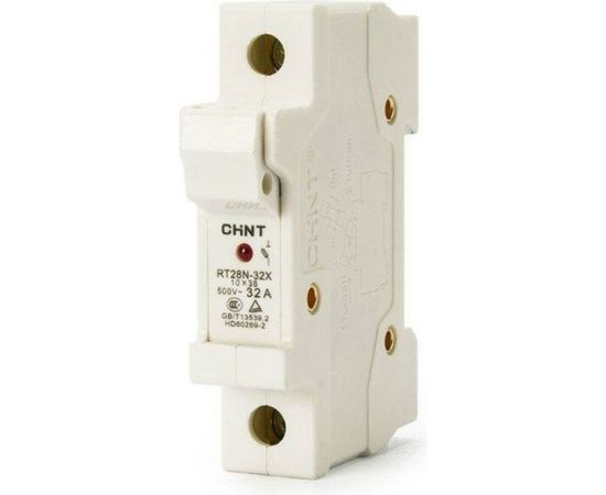 Держатель плавких вставок CHINT с индикацией RT28N-32x10x38 1П 520347 