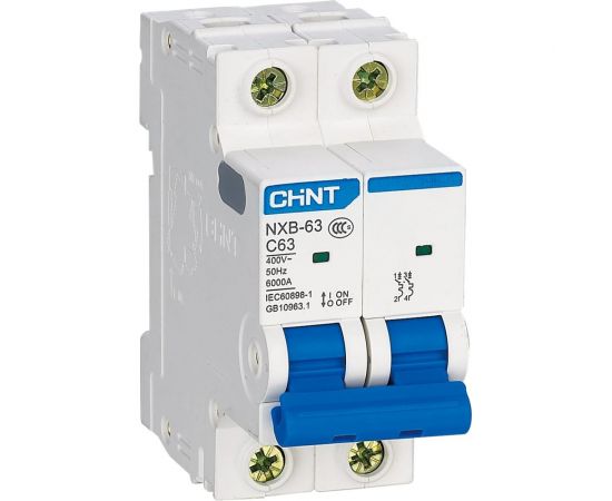 Автоматический выключатель CHINT NXB-63S 2P 4А 4.5kA характеристика C R 296785 