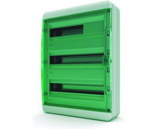 Щит Tekfor навесной 54 мод. IP65, прозрачная зеленая дверца BNZ 65-54-1 01-03-062 