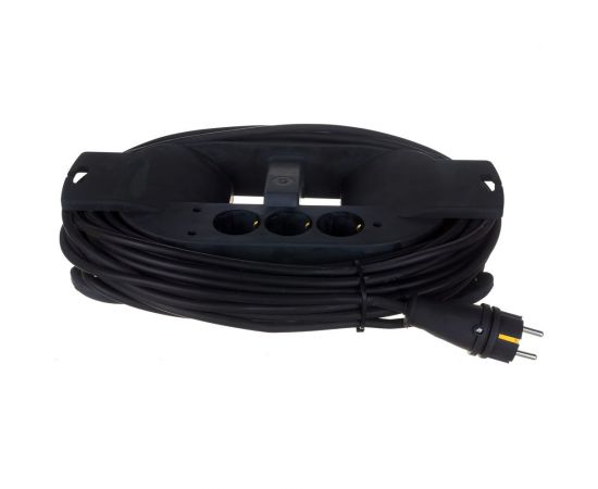 Удлинитель на каучуковой рамке Gigant Professional с/з КГ 3х2,5 4000Вт 3 розетки 20м 80053 