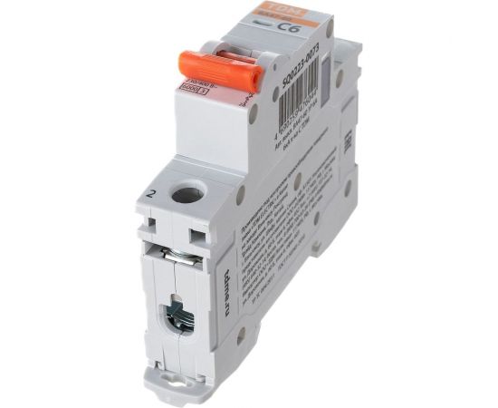 Автоматический выключатель TDM ВА47-60, 1Р, 6А, 6кА, характеристика С SQ0223-0073 