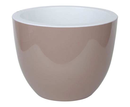 Пластиковый горшок с вкладкой liveingreen Орион фраппе, диам. 24 см, высота 18 см, 6 л ОР24-90 