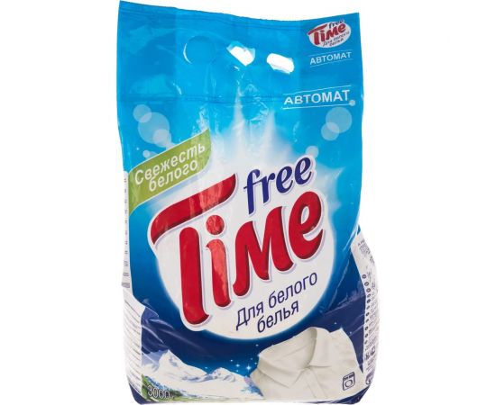 Стиральный порошок-автомат FREE TIME 3 кг для белого 353-5 603565 