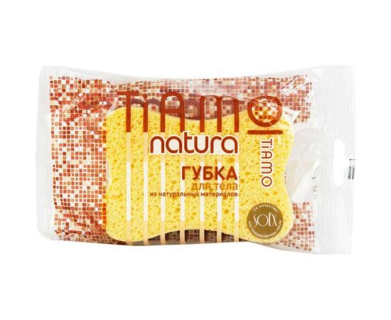 Губка для тела TIAMO Natura КОМФОРТ целлюлоза 7691 