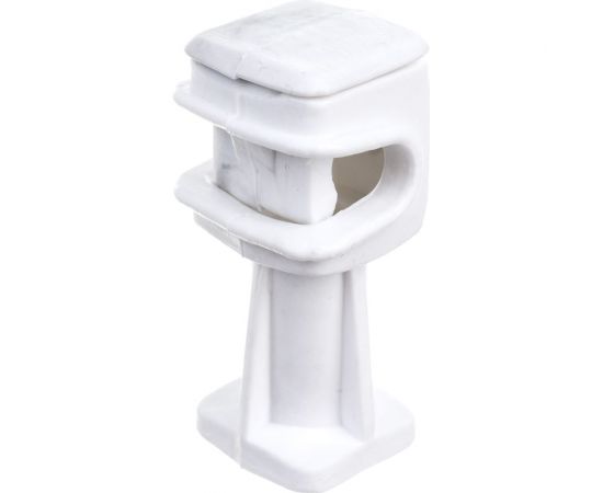 Держатель круглого проводника EZETEK 6-8мм белый, высота 36мм, пластик 91008 