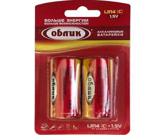 Батарейка Облик LR14 Блистер-2 5824 