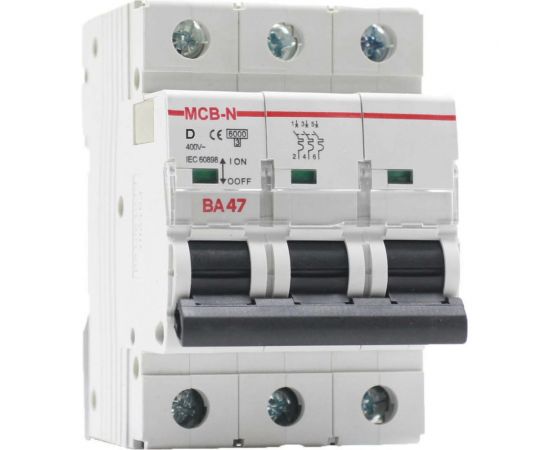 Автоматический выключатель AKEL ВА47-MCB-N-3P-D40-AC 400206 