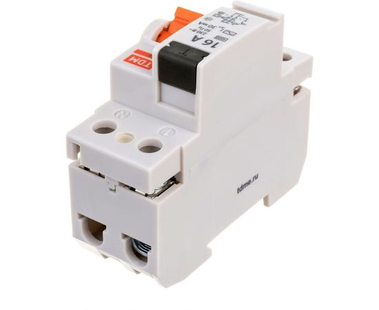 Устройство защитного отключения TDM ВД63 2Р 16А 30мА электронное SQ0220-0001 – изображение 2