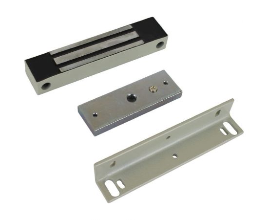 Электромагнитный замок ACCORDTEC 180 кг, 12V, 0.4 A, 180x40x25, 0.8 кг ML-180K с уголком – изображение 2