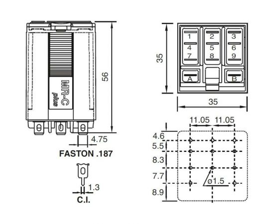 Промежуточное реле ComatReleco C5-A20DX/DC24V PN92321 – изображение 2