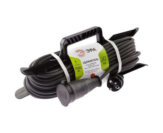 Силовой удлинитель ЭРА UFx-1e-3x1,5-30m-IP44 KG на рамке с/з 1 розетка 30 м КГ 3х1,5 Б0050869 – изображение 2
