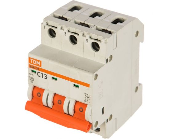 Автоматический выключатель TDM ВА47-29 3Р 13А 4.5кА С SQ0206-0108 – изображение 2