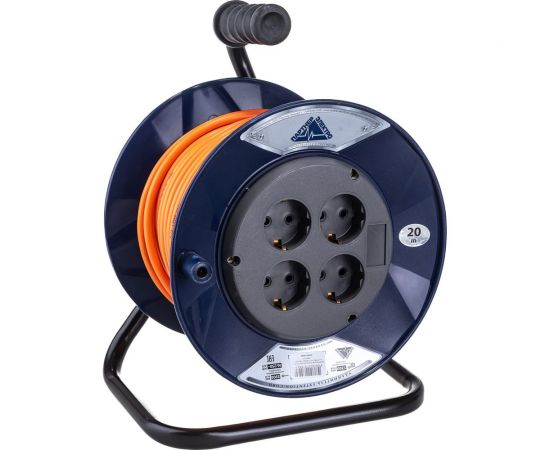 Удлинитель Партнер-Электро PowerLine 4 гн. с/з ПВС 3х1,5 16A 20м UK106C-420DB – изображение 2