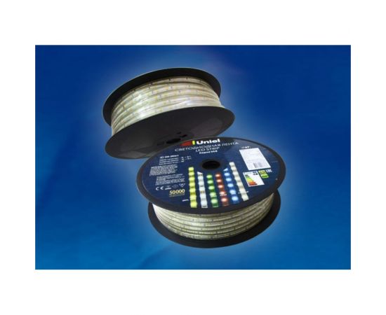 Светодиодная гибкая герметичная лента Uniel ULS-2835-120LED/m-10mm-IP67-220V-10W/m-50M-6500K UL-00006480 – изображение 2