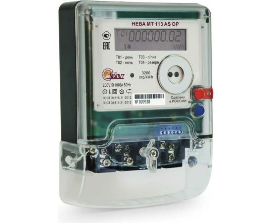 Счетчик электроэнергии ТАЙПИТ НЕВА МТ 113 AS OP 5(100) 6032799 – изображение 2