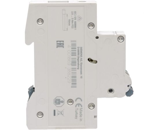 Автоматический выключатель Siemens 230/400V 6KA, 1-полюс, C, 25A 5SL61257 – изображение 2