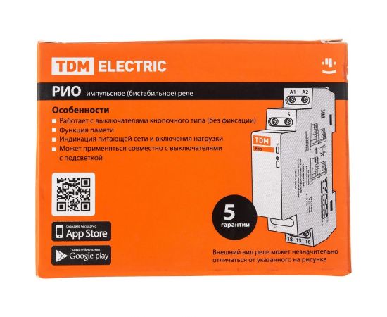 Импульсное реле освещения TDM РИО-2 бистабильное, с таймером 1-12 мин, 230В SQ1510-0002 – изображение 2
