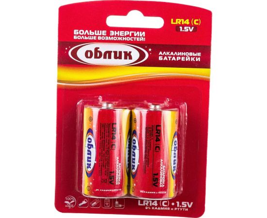 Батарейка Облик LR14 Блистер-2 5824 – изображение 2