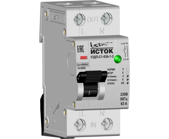 Устройство защиты от дугового пробоя в комплекте с устройством проверки ISTOK УЗДП-С1-63А-1-2 + УЗДП-ск-ИСТ-001 – изображение 3