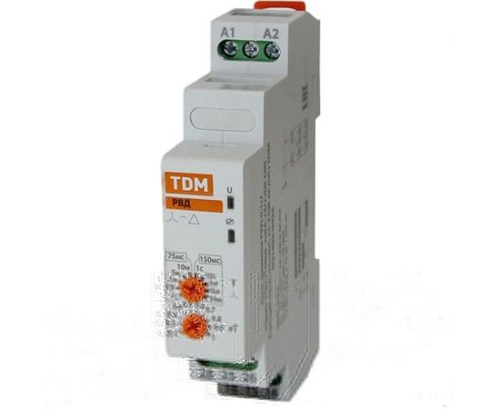 Реле времени TDM РВД-0,1с/10мин-75мс/150мс-2x8А-24/230В-DIN звезда-треугольник, 24-230В АС/DC SQ1503-0024 – изображение 3