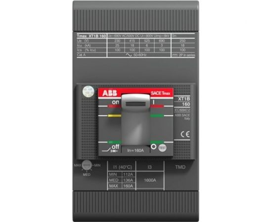 Автоматический выключатель ABB XT1B 160 TMD25-450 25A 3p F F 1SDA066801R1 – изображение 3