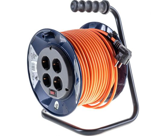 Удлинитель Партнер-Электро PowerLine 4 гн. с/з с выкл. ПВС 3х1 16A 40м UK205C-440DB – изображение 3