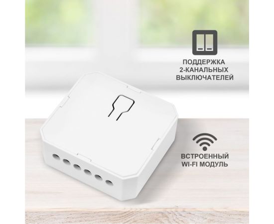 Умное Wi-Fi встраиваемое двухканальное реле SECURIC 10А SEC-HV-201-2W – изображение 3